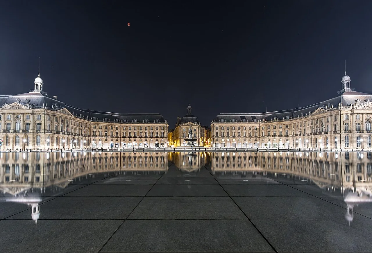 The Place de la Bourse and Water Mirror in Bordeaux